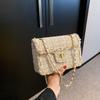 Moda Casual Feminina Outono 2026 Nova Bolsa de Axila, Simples e Estilosa Bolsa Quadrada Pequena de Ombro Único Transversal Estilo Chanel