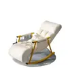 Cadeira de balanço, cadeira de lazer para varanda de uma pessoa, para uso doméstico, perfeita para cochilos, cadeira de balanço moderna, dobrável, cadeira sofá preguiçosa, cadeira confortável