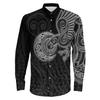 Otoño nueva camisa de manga larga estampada de calavera para hombre camisa de manga larga ajustada para hombre top de moda juvenil