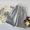 Calça de Moletom Mabao Infantil 2026 Outono Nova Tendência Estilo Coreano Calça Casual Simples Solta para Bebês e Crianças Calça de Pernas Largas