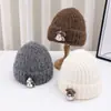 Gorro de Lana para Perro con Cabeza Grande para Mujer en Otoño e Invierno, Moderno y Lindo con Protección para las Orejas, Gorro de Punto Cálido para Hombre, Gorro para el Frío, Exportación