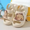 Pantuflas de Verano 2025 Nuevas Ropa Exterior Infantil Sandalias Lindas de Cachorro Dibujos Animados Sandalias Suaves para Baño Niño Pequeño