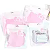 Bolsa Auto-sellante de Gato Rosa Empaque Transparente de Dibujos Animados Bolsa de Accesorios para Decoración de Tarjetas Pulsera Creativa Cultural al por Mayor Bolsa de Sellado