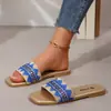 Sandalias Planas Estilo Europeo y Americano para Mujer, Nuevos Zapatos de Playa de Malla de Verano, Pantuflas de Exterior, Tallas Grandes 36-41, 42, 43