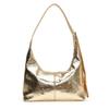 Bolso de Axila Plateado, Bolso Popular para Mujer, Nuevo Bolso de Hombro Francés 2026, Moda de Nicho, Bolso Versátil Brillante Tipo Dumpling