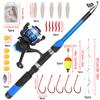 Juego de Caña de Mar Ftk 1.8m Telescópica Señuelo Portátil Set Combinación para Principiantes Cebo Suave Pesca de Carpa Venta al por Mayor Transfronteriza