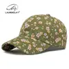 Boné de Baseball Estampado Novo Estilo Primavera e Verão para Mulheres, Boné de Baseball Floral Versátil Moda Coreana, Chapéu de Proteção Solar para Exterior