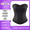 Corset de Cetim Apertando Barriga Modelador Corporal Sem Alças Personalizado Costas com Cadarço Cor Sólida Zíper Lateral Top com Barbatanas