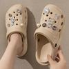 Sapatos de Caverna Dung-feeling Femininos Verão 2025 Novo Sandálias e Chinelos de Praia Antiderrapantes de Sola Grossa Femininos de Verão