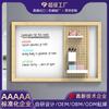 Pizarra Blanca Personalizada Grano de Madera Tablero de Agujeros de Almacenamiento Pizarra de Notas para Escribir Combinación Magnética Multifuncional Estante de Almacenamiento Colgante