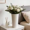 Cubos de hojalata florales al por mayor transfronterizos, Arreglos de flores secas para floristerías, Recipientes para flores, Cubos florales de arte en hierro con doble asa para decoración del hogar