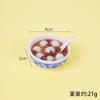 Estilo Chinês PVC Porcelana Azul e Branca Artificial Tigela Pequena Macarrão de Legumes Comida em Miniatura Brinquedo Modelo de Comida de Cozinha Artificial Adereços da Semana