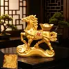 [Fábrica de Origem] Ornamento Rotativo de Liga: Cavalo Trazendo Sorte e Prosperidade, Ideal para Presentes de Inauguração de Casa e de Negócios