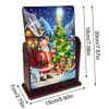 Pintura de Diamantes Transfronteriza Personalizada Hecha a Mano DIY Diamante Completo Imán para Refrigerador Posavasos de Diamante Navideño Colgante Colgante Adornos Colgantes