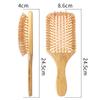 Peine Antiestático con Cojín de Aire, Dientes Finos de Bambú Carbonizado, Peine Sencillo para Masaje del Cuero Cabelludo y Cuidado del Cabello, Grande, Mediano y Pequeño
