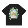 260g Casablanca 25 Modelo Nuevo Primavera y Verano Puerta Fantasía Castillo Cielo Estrellado Logo Publicitario Camiseta de Manga Corta para Pareja