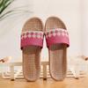 Chinelo de Casa para Casal Verão Chinelo de Linho Sola Grossa para Piso de Madeira Atacado Sandálias Chinelos Outlet de Fábrica Masculino e Feminino
