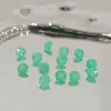 Octogonal corte rosa serie hielo picado de verano 6*6mm incrustaciones para decoración de uñas accesorios para pasador hechos a mano DIY componentes de circonia