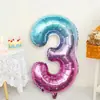 Balões Digitais de Folha de Alumínio de 32 polegadas Decoração de Aniversário Suprimentos para Festa Casamento Aniversário Balões com Número de Aniversário Atacado