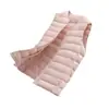 Chaleco de Mujer Pinghu Chaleco Chaqueta de Plumas Chaleco Interior Cintura Corto Ligero Capa Interior Otoño e Invierno Cuello Redondo Forro de Plumas