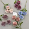 Flores de Peonía Corona Artificial Arreglo Floral de Boda Ramo Decorativo Decoración del Hogar Arreglo Floral Flores Artificiales Flores de Seda Hechas a Mano