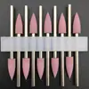 10 Piezas mango de 2.35mm cabeza de lijado de uñas de silicona cabeza de lijado de goma para pulir jade herramientas de pulido para productos de hueso