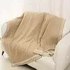 Xale de Tricô Oversized Listrado Preto e Branco para Soneca, Ar Condicionado do Escritório, Espessado para Aquecimento, Adequado para Uso no Sofá, Carro e Avião