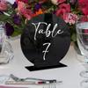 BT307 tarjeta de mesa redonda acrílica en blanco transfronteriza número de mesa para boda tarjeta de mesa DIY tarjeta de asiento personalizada