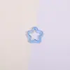 Lindo Llavero Colgante Transparente de Estrella de Cinco Puntas Accesorios Pulsera Niños Colgante Colorido Perlado de Sirena Flor de Ciruelo
