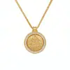 Collar de Calabaza Estilo Nacional Inspirado en Celebridades para Mujer con Colgante de Brújula Giratoria, Artesanía Antigua en Oro, Lujo Ligero, Cadena de Clavícula de Alta Gama