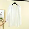 Cárdigan Delgado de Manga Larga de Modal de Verano para Mujer, Abrigo Protector Solar, Chaqueta Chal de Color Sólido, Diseño Irregular, Camisa para Aire Acondicionado