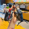 Pingente chaveiro robô cachorro de liga criativa, brinquedo divertido drone dobrável, pequeno acessório chaveiro de bolsa