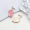 1 colgante de gota de aceite rosa rojo a través de aretes de aleación joyería diy hecho a mano materiales para accesorios caseros una variedad de estilos