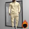 Sudadera cruzada de media cremallera para otoño e invierno + pantalones deportivos casuales conjunto deportivo casual talla grande Amazon conjunto de dos piezas