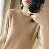 Primavera e Verão Feminino Nova Cor Sólida Pescoço Redondo Manga Meia Camiseta Feminina Clara Cor Meia Manga Slim-fit Emagrecimento Base Camisa para Mulheres