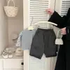 Calças de Algodão Puro para Meninas Outono Novo Bebê Cor Sólida Versátil Calças Casuais Primavera e Outono Bebê Soltas Retas Longas