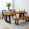 Mesa Retangular Simples, Mesa de Jantar Estilo Ins, Mesa Modelo Novo, Pequena Mesa de Estudo para Apartamento Estilo Antigo, Mesa de Jantar para Moradia de Aluguel