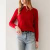 Suéter de Cashmere Feminino Gola Alta Meia 100% Cashmere Puro de Montanha Suéter Outono e Inverno Nova Chegada Peça de Primeira Linha Suéter Base Tricotado Sem Costura