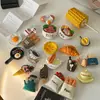 Pegatina para refrigerador con simulación de comida en estéreo 3D, distintiva, creativa, bonita, de alto valor de color, de resina magnética, decoración.