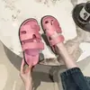 Sandalias planas Grape Mom studiolee de una tira con suela gruesa, pantuflas de exterior para mujer, nuevo estilo verano 2025