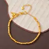 Pulseira Flor de Diamante Dourado Areia Vermelho Rosa com Galho de Flor e Caractere da Sorte Incrustado com Diamante, Pulseira Fashion de Luxo Leve para Mulheres