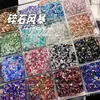 Areia Movediça Preenchimento Pequena Baleia DIY Fluxo Cola de Cânhamo Fragmentos de Pedra Mineral Imitação Manicure Assimétrica Fragmentos Dourados e Prateados Metabo