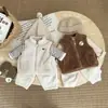 Chaleco de Forro Polar para Bebé de Invierno Estilo Coreano Chaleco Grueso en Capas Ropa para Bebé Chaleco Exterior a la Moda Chaleco Cálido