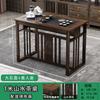 Combinación de Mesa de Té y Sillas para Balcón Estilo Nuevo Chino Oficina Hogar Apartamento Pequeño Mesa de Café Kung Fu Mesa de Té Integrada para Hervir Agua