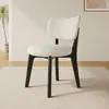 Cadeira de Jantar em Madeira Maciça para Uso Doméstico, Cadeira Moderna Estilo Creme com Almofada Macia, Banqueta de Jantar, Cadeira para Reunião de Hotel, Cadeira de Jantar de Luxo Leve com Encosto, Outros