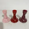 Suporte de Vela de Haste de Vidro Criativo Simples Suporte de Vela Pequeno Abóbora Ornamentos para Atmosfera Romântica de Hotel Restaurante Casa