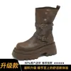 Botas Martin de Alto Valor 2026 Otoño Nuevo Estilo Súper Calientes Versátiles Retro Adelgazantes Más Vendidos Suela Gruesa Estilo Británico Botas Cortas