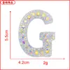 En stock color blanco parche con letras de pedrería pegatinas de tela accesorios para ropa fabricantes de accesorios suministro directo