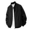 Chaqueta de béisbol para hombre para primavera y otoño, chaqueta de vuelo casual holgada de color liso de moda, chaqueta versátil para pareja