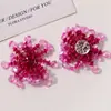 Moda Estilo Coreano Lantejoulas Contas de Cristal Fogos de Artifício Franjas Flores Brincos de Tarraxa DIY Brincos Presilhas Laterais Broche Fivela de Sapato Acessórios